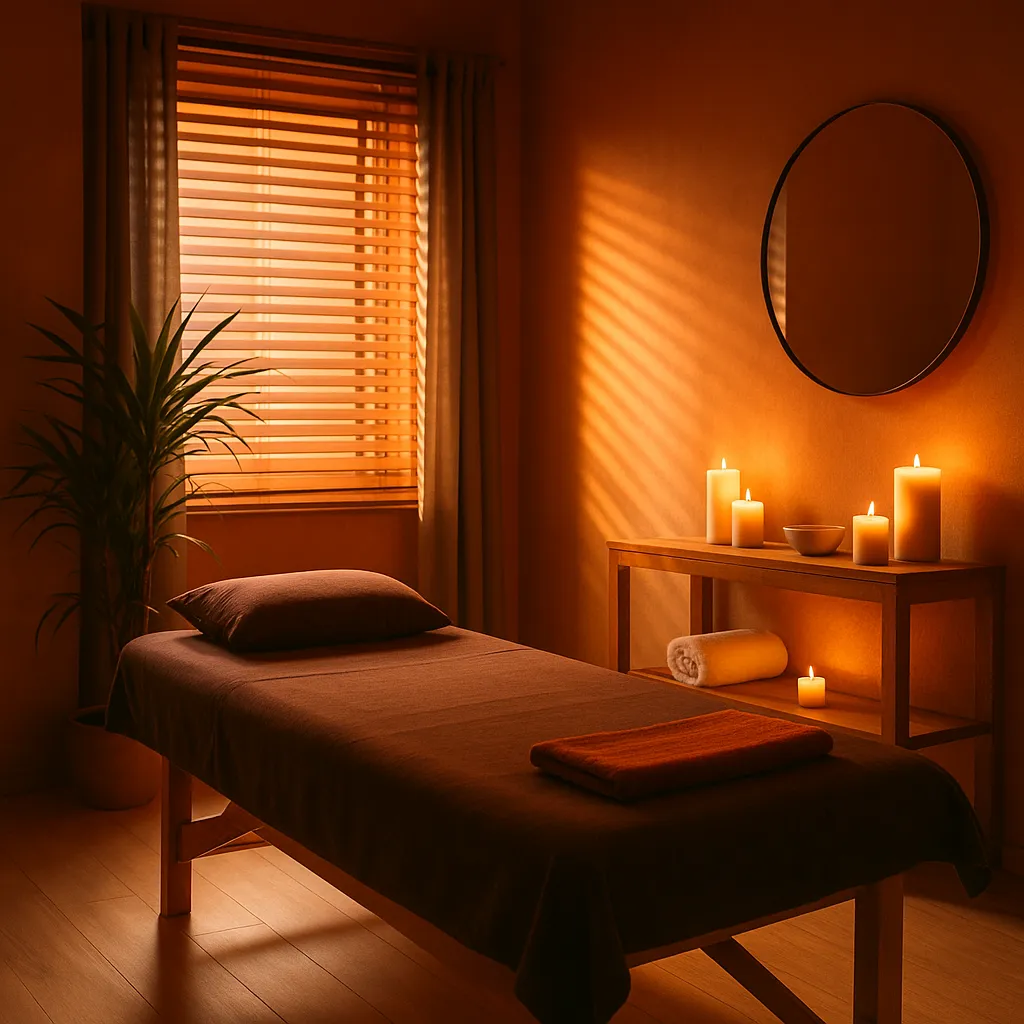 اتاق ماساژ دیپتیشو با نور گرم و انرژیبخش