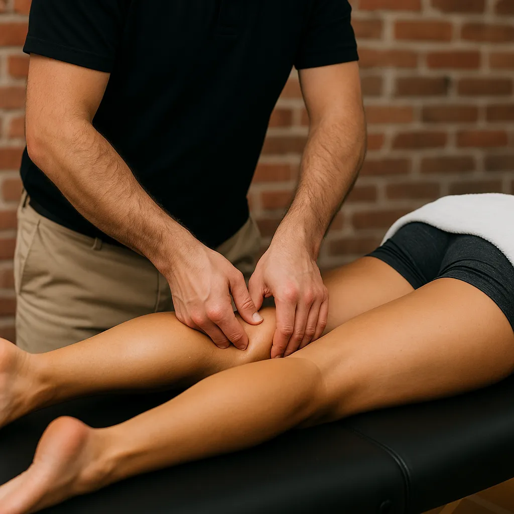 ماساژ ساق پای ورزشکار خانم برای ریکاوری و نکات مهم پس از تمرین