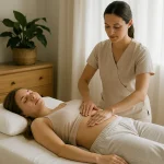 ماساژ پس از زایمان روی شکم توسط ماسور خانم