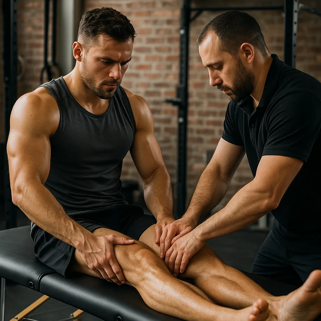 ماساژ عضلات پا قبل از تمرین برای گرم‌ شدن و آماده‌سازی بدن